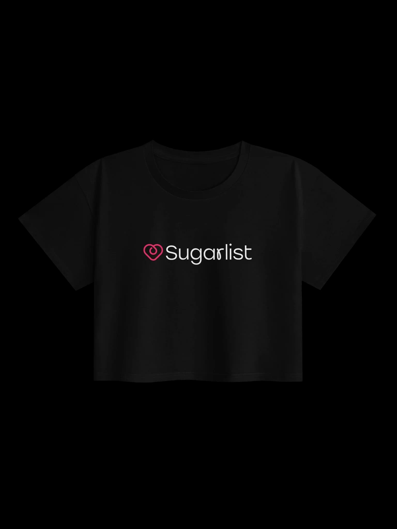 Sugar Crop Top in Black, view 1